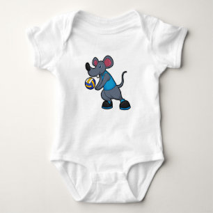 Mouse as Volleyball player with Volleyball Baby Bodysuit