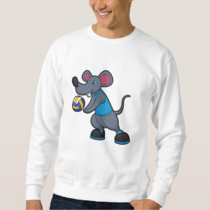 Mouse as Volleyball player with Volleyball Sweatshirt
