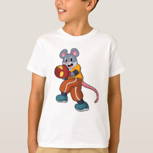 Mouse at Baseball with Baseball glove T-Shirt