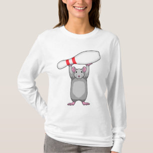 Mouse at Bowling with Bowling pin T-Shirt