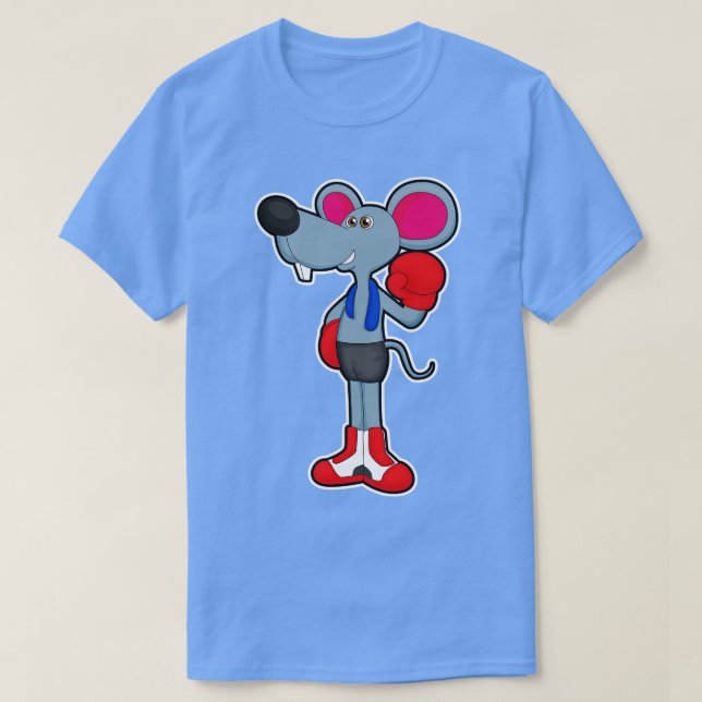 Mouse at Boxing with Boxing gloves 2 T-Shirt (Design Front)