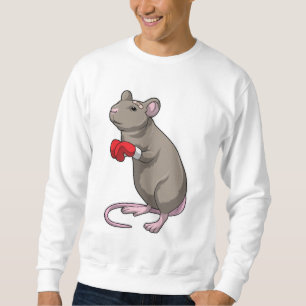 Mouse at Boxing with Boxing gloves Sweatshirt