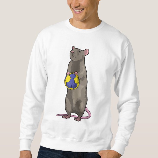 Mouse at Handball Sports Sweatshirt (Front)
