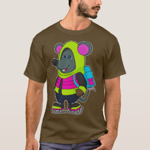 Mouse at Ice skating with Ice skates Backpack T-Shirt