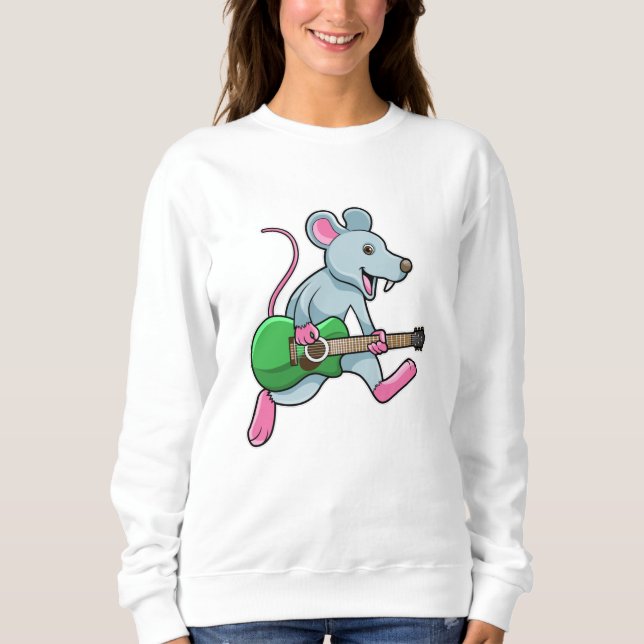 Mouse at Music with Guitar Sweatshirt (Front)