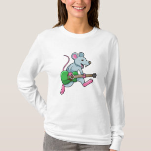 Mouse at Music with Guitar T-Shirt