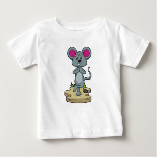 Mouse at Yoga Fitness Baby T-Shirt