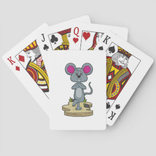 Mouse at Yoga Fitness Playing Cards
