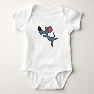 Mouse at Yoga Stretching exercise Baby Bodysuit