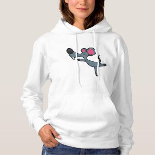 Mouse at Yoga Stretching exercise Hoodie