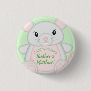 Mouse Baby Shower 3 Cm Round Badge