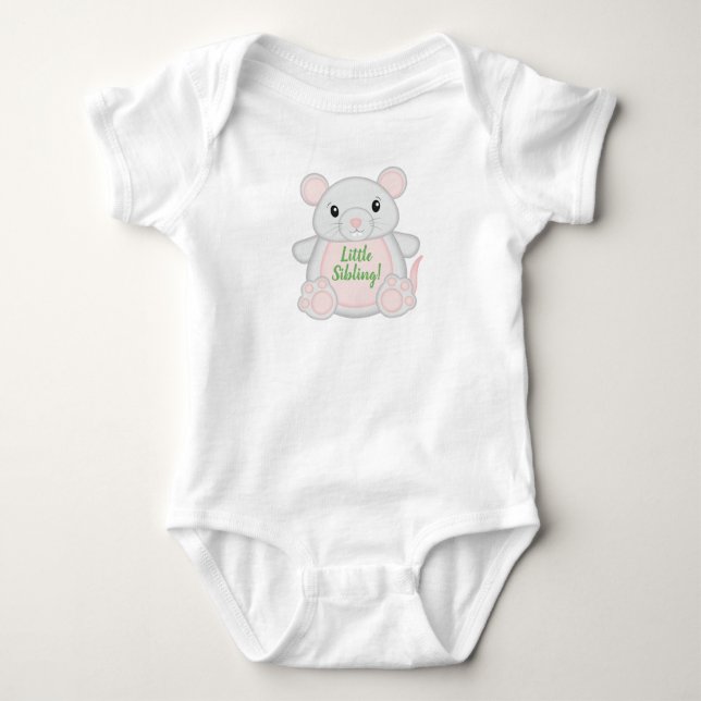 Mouse Baby Shower Baby Bodysuit (Front)
