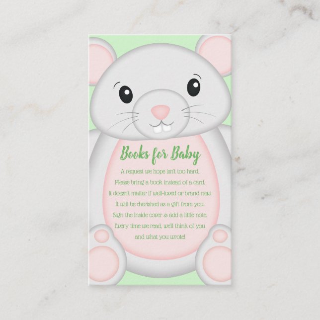 Mouse Baby Shower Enclosure Card (Front)