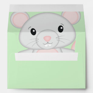 Mouse Baby Shower Envelope