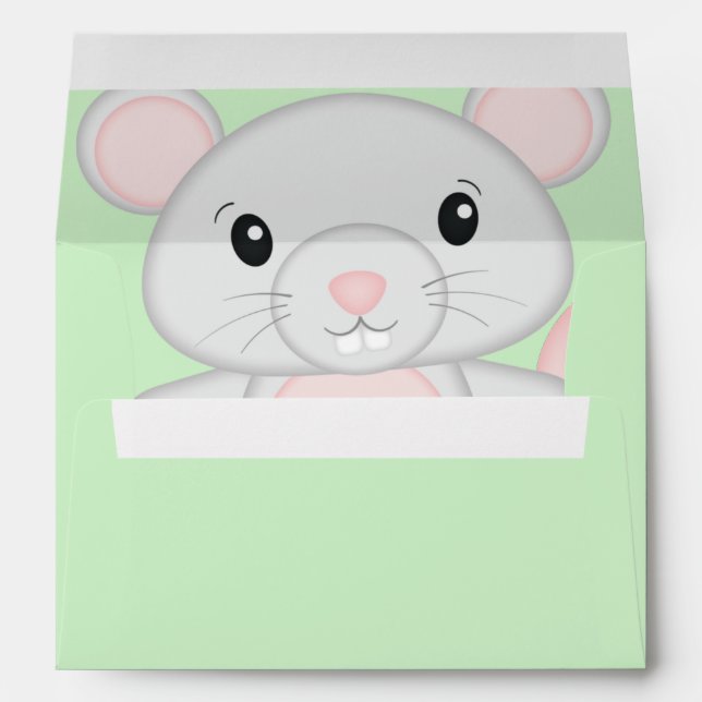 Mouse Baby Shower Envelope (Back (Bottom))