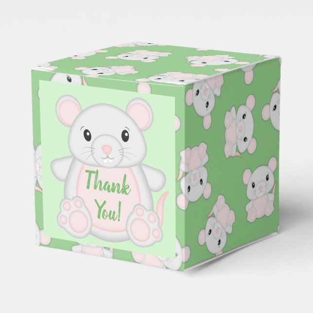 Mouse Baby Shower Favour Box (Front Side)