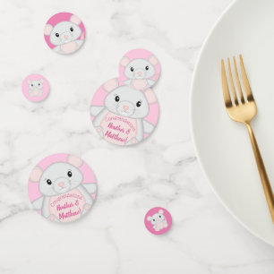 Mouse Baby Shower Pink Confetti