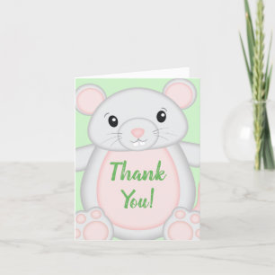 Mouse Baby Shower Thank You Card
