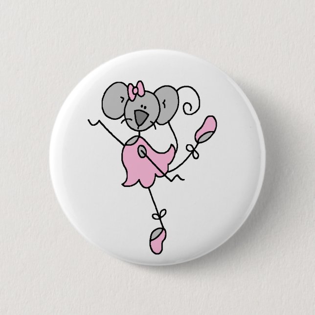 Mouse Ballerina Button (Front)