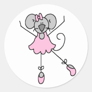 Mouse Ballerina Three Sticker