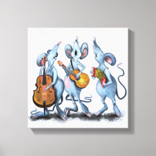 Mouse Band Canvas Print Fun