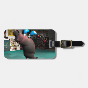 Mouse Beats Hippo KO Luggage Tag