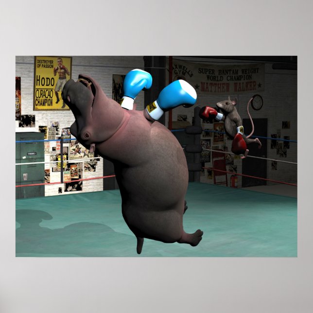 Mouse Beats Hippo KO Poster (Front)