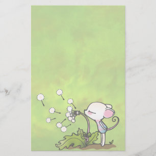 Mouse Blowing on Dandelion