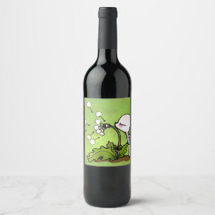 Mouse Blowing on Dandelion Wine Label