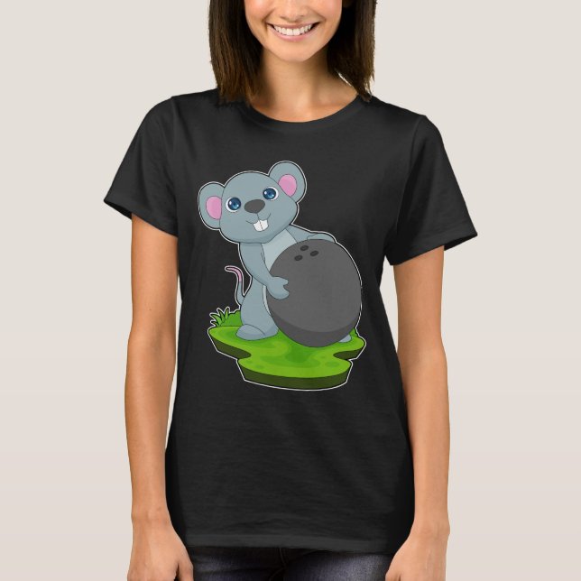 Mouse Bowling Bowling ball Sports T-Shirt (Front)