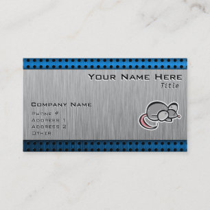Mouse; Brushed metal-look Business Card
