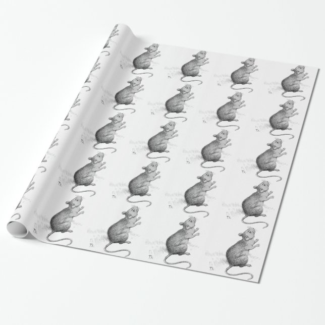 Mouse by Theodor Severin Kittelsen Wrapping Paper (Unrolled)