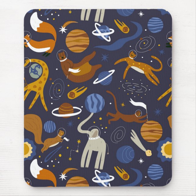 Mouse Carpet Collection Animals Outer Space Pad (Front)