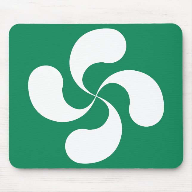 Mouse Carpets Basque Basque background green "Laub Mouse Pad (Front)