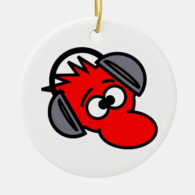 Mouse Ceramic Tree Decoration (Front)