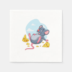 Mouse Cheese Rat Mice Animal Pet Rodent Gift Napkin
