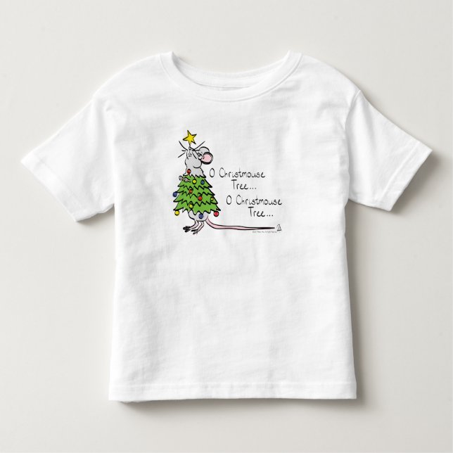 Mouse Christmas Funny Kids Toddler T-Shirt (Front)
