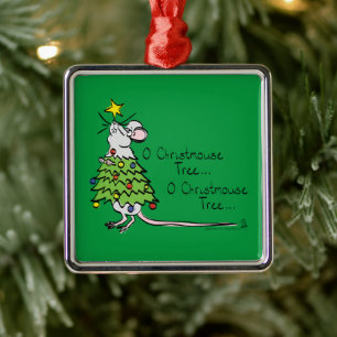 Mouse Christmas Tree Funny Kids Metal Tree Decoration
