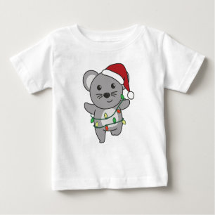 Mouse Christmas Winter Animals Holiday Mice Baby T-Shirt