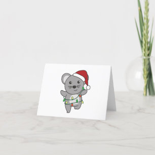 Mouse Christmas Winter Animals Holiday Mice Card