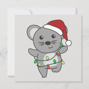 Mouse Christmas Winter Animals Holiday Mice Card