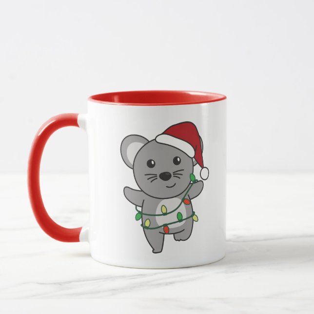 Mouse Christmas Winter Animals Holiday Mice Mug (Left)