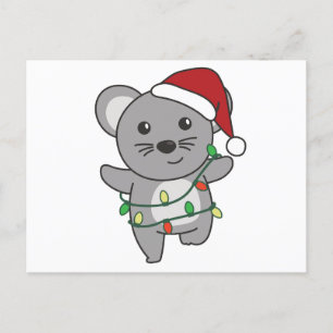 Mouse Christmas Winter Animals Holiday Mice Postcard
