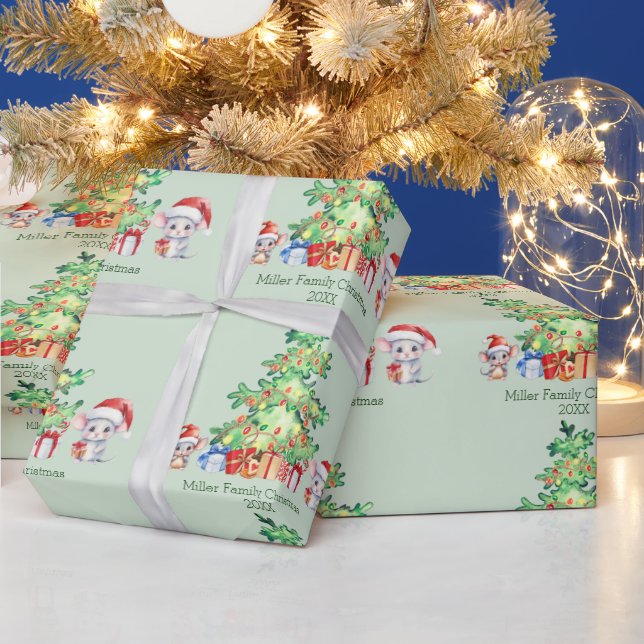 Mouse Christmas Wrapping Paper (Holidays)