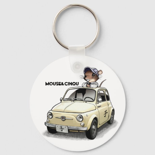 Mouse&Cinqu -Keychain- Key Ring (Front)