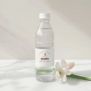 Mouse & Cookie Kids Party Water Bottle Label