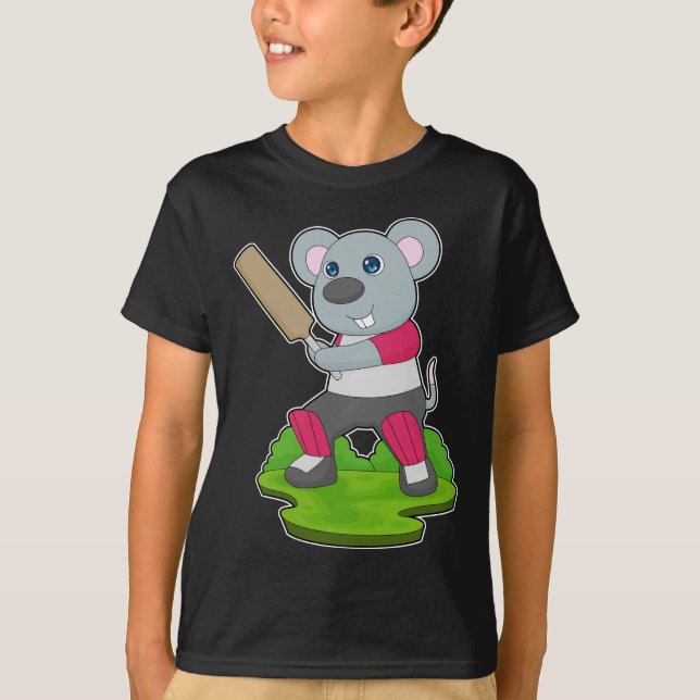 Mouse Cricket Cricket bat T-Shirt (Front)