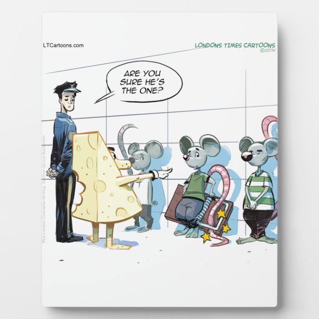 Mouse Crimes by Rick London Funny Plaque (Front)