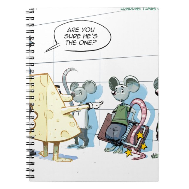 Mouse Crimes by Rick London Funny Spiral Notebook (Front)
