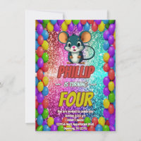 Mouse Custom character birthday invite